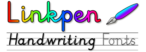 Linkpen handwriting fonts logo